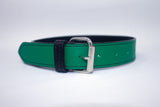 1 Ring Green Leather Collar