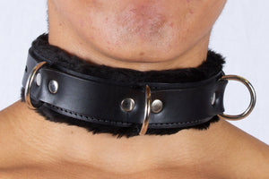 1.25" FAUX FUR COLLAR BLACK