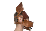 Puppy Leather Hoods - "Rusty"