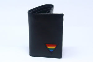 TRI-FOLD WALLET - RAINBOW TRIANGLE ( WITH SNAPS )