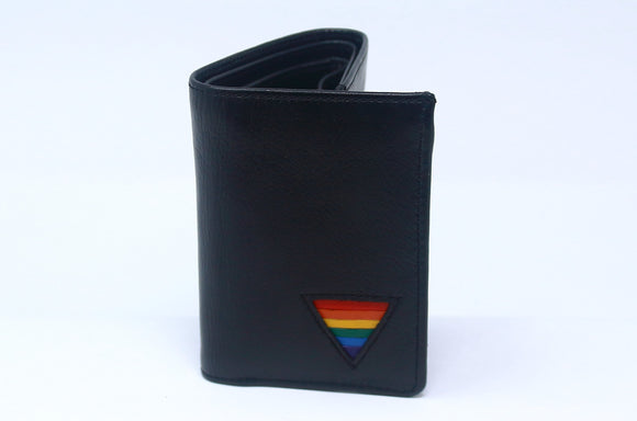 TRI-FOLD WALLET - RAINBOW TRIANGLE ( WITH SNAPS )