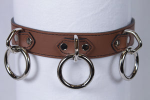3 Ring Brown Collar