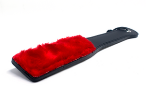 FUR LINED 12" PADDLE: RED