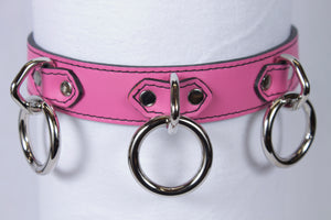 3 Ring Pink Collar
