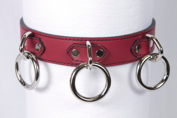 3 Ring Red Collar
